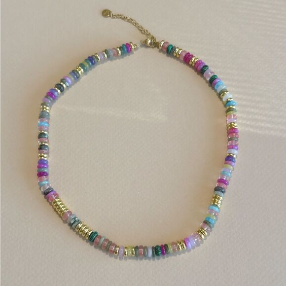 Multicolor Beaded Necklace S871 - Picture 3 of 5
